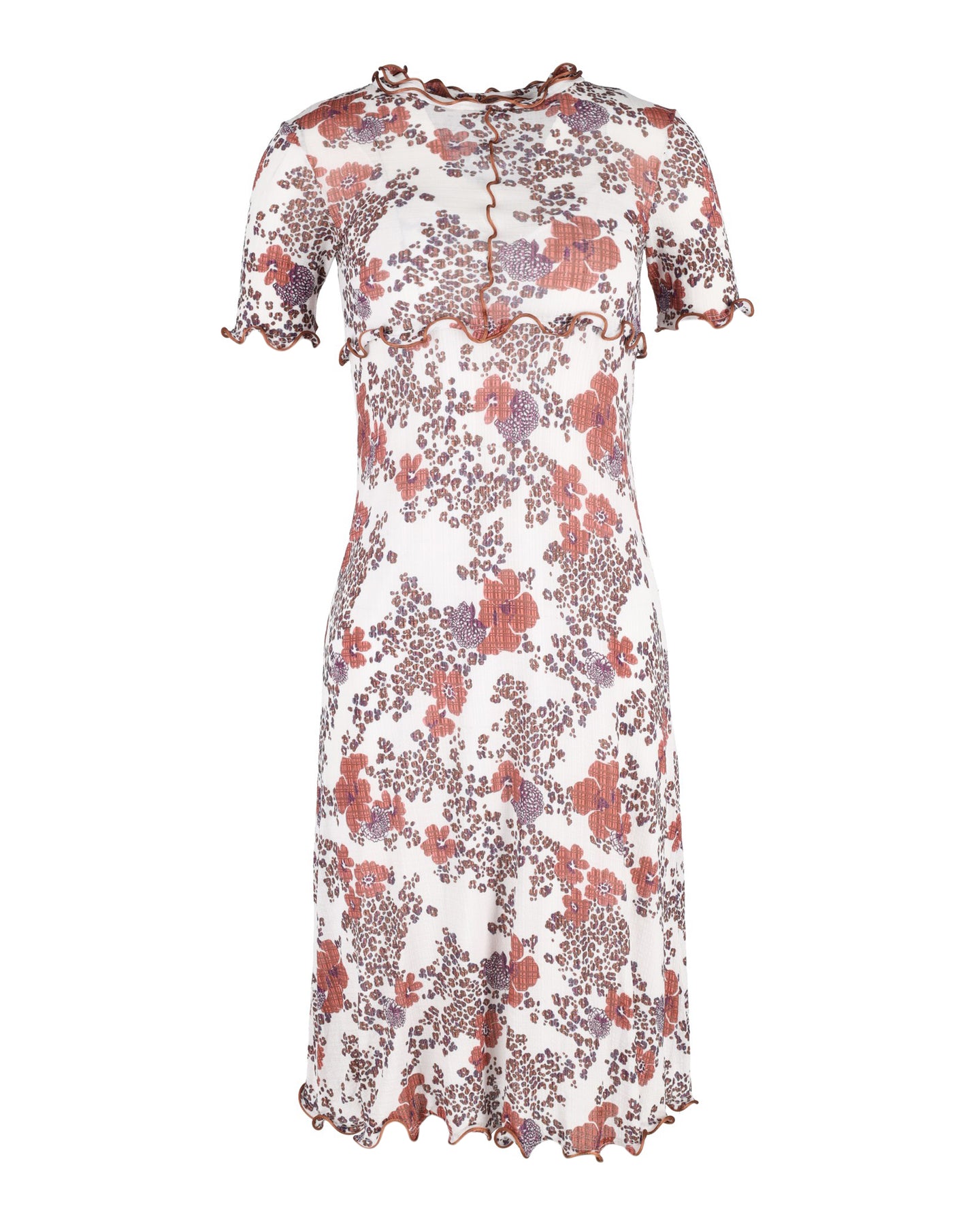 See by Chloé Kleid See by Crepe Midikleid aus Polyester mit Blumendruck