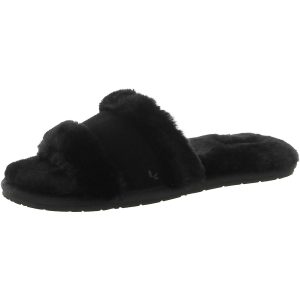 Milo Peep Wildleder Kunstfell Slide Hausschuhe