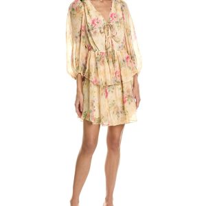 Ted Baker Bedrucktes Minikleid mit Schnürung