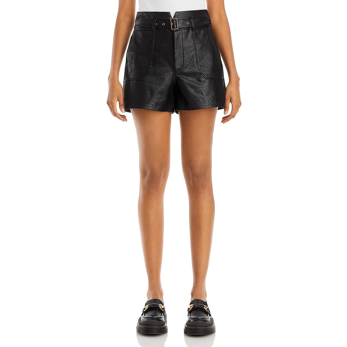 Lässige Shorts aus Kunstleder
