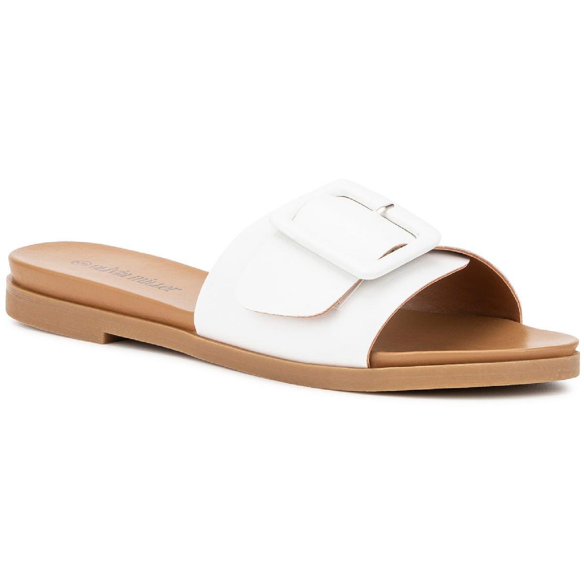Flache Sandalen aus Kunstleder