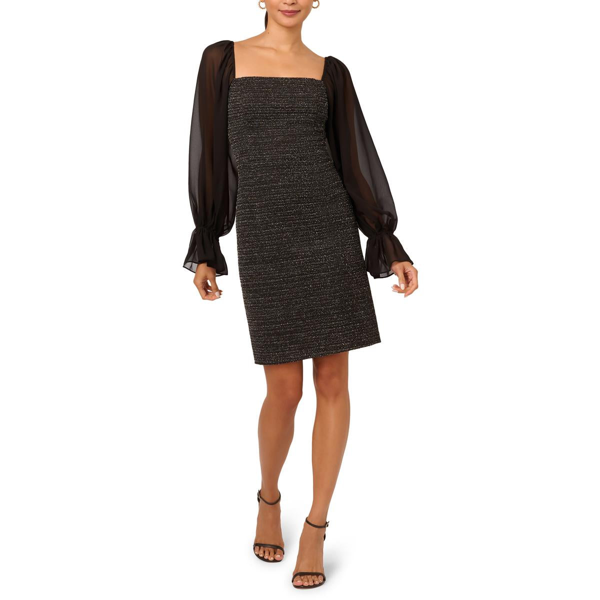 Metallic Boucle Cocktail und Partykleid