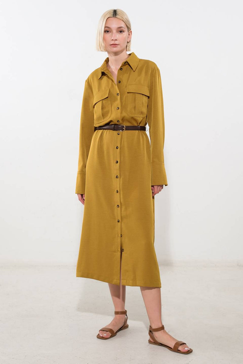 STAND DER BLISS gewebt MIDI Kleid