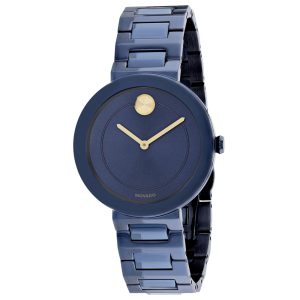 Movado Damen blaues Zifferblatt Armbanduhr