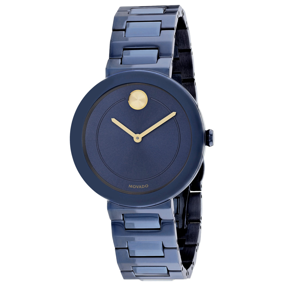 Movado Damen Blau Zifferblatt Uhr