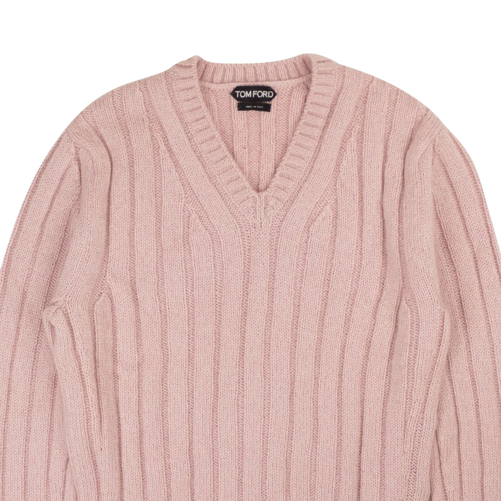 Hellrosa Rippstrickpullover