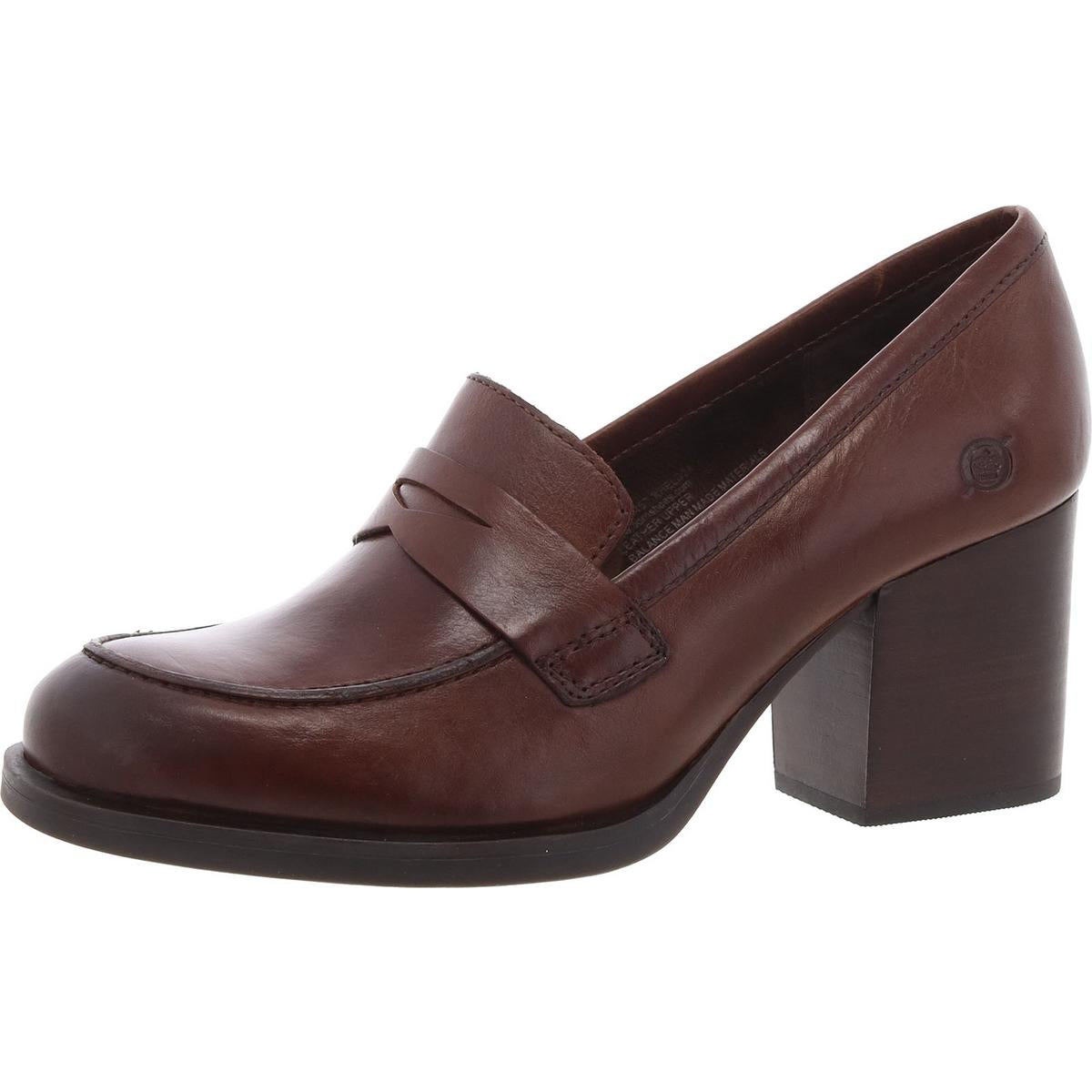 Leder gepolsterte Innensohle Loafer Absatzschuhe