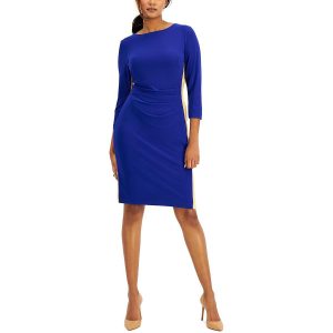 Stricken colorblock Mantel Kleid