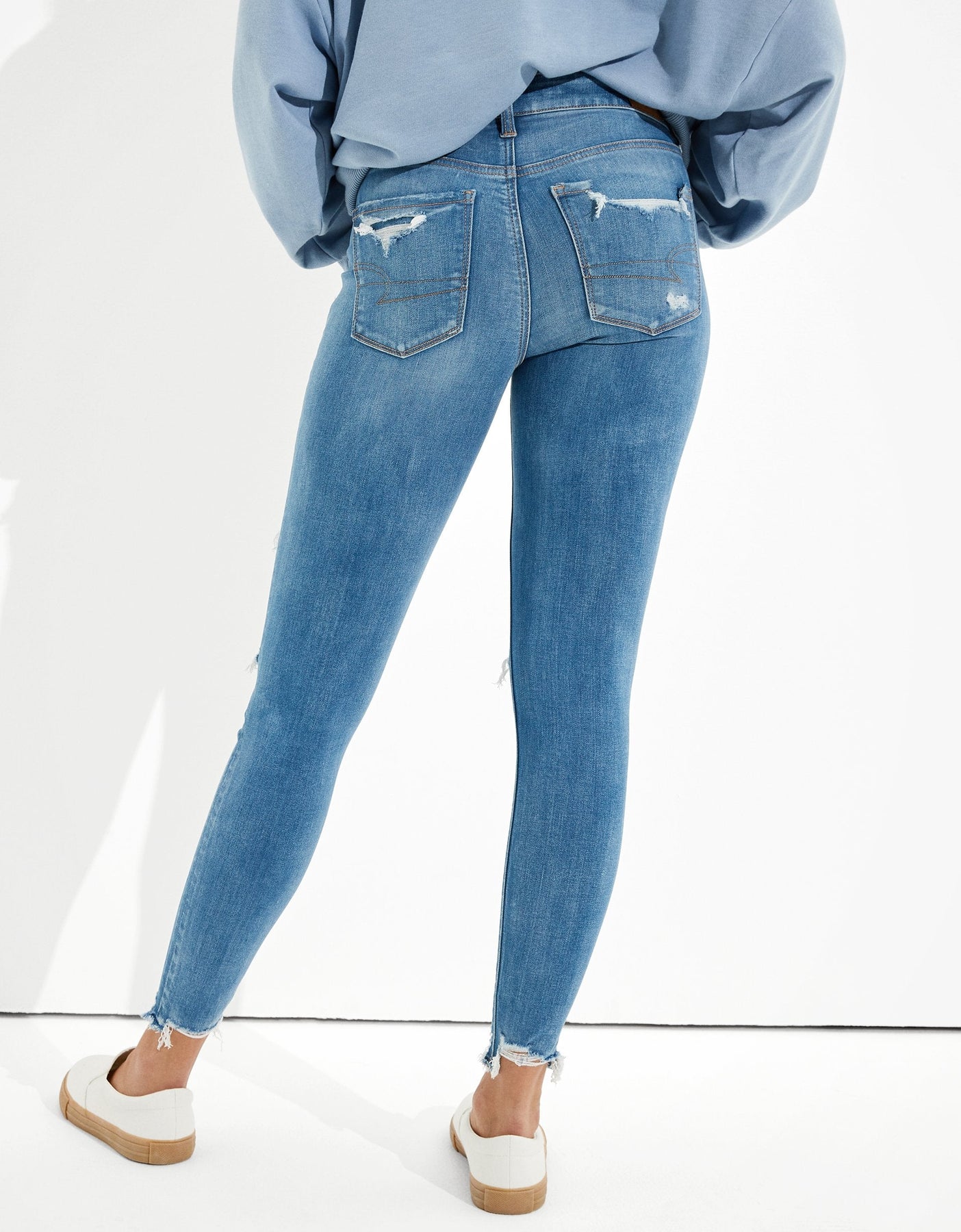 AE Ne(x)t Level Ripped Jegging mit niedrigem Auftrieb