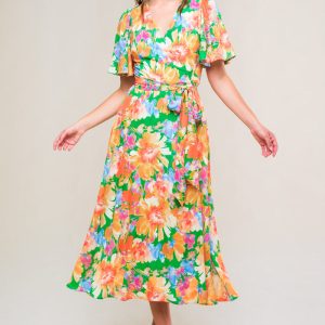 EFFERVESCENT LOVE TRUE WRAP Midikleid