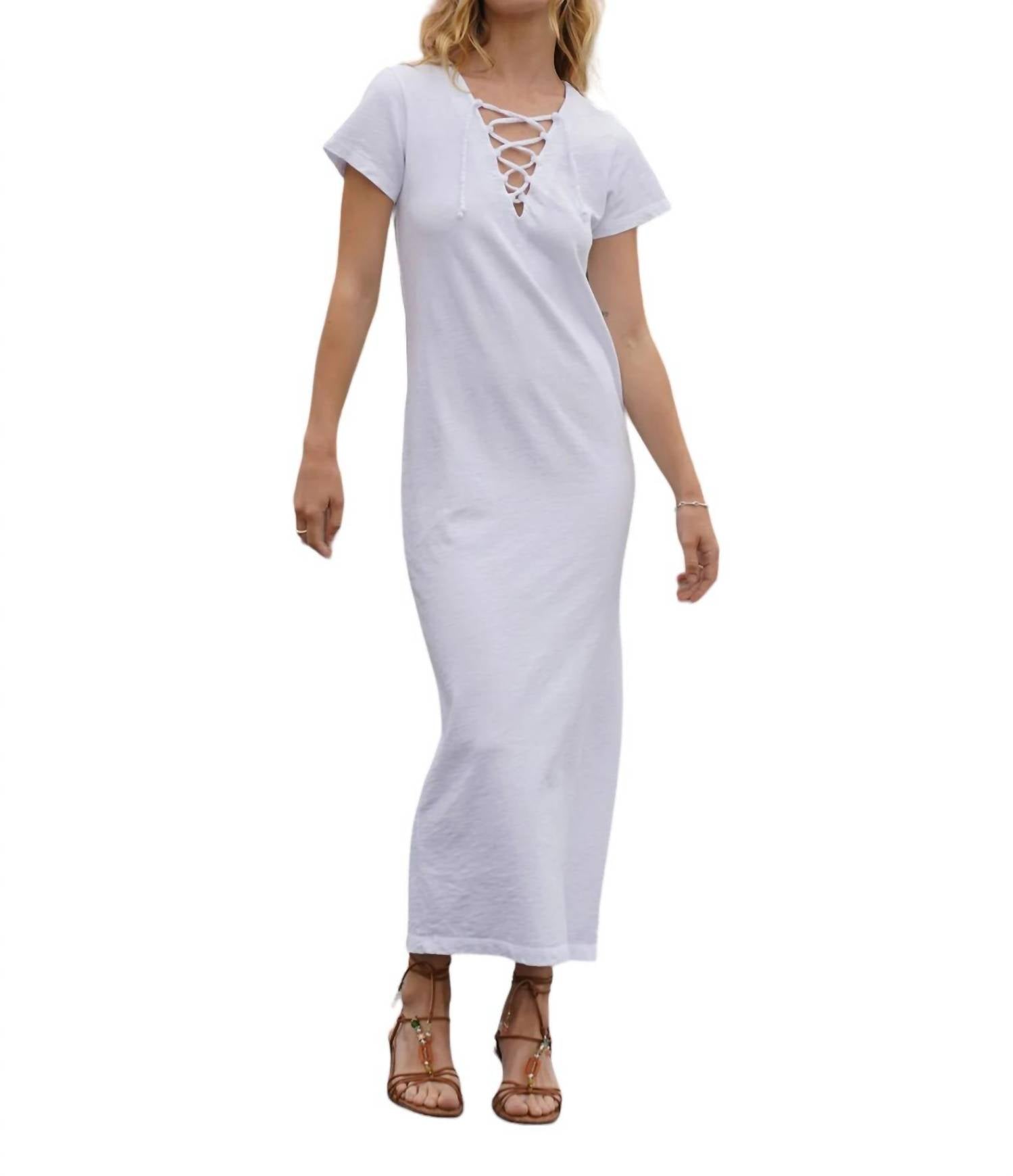Bel Air mit Schnürung Kleid in Weiß