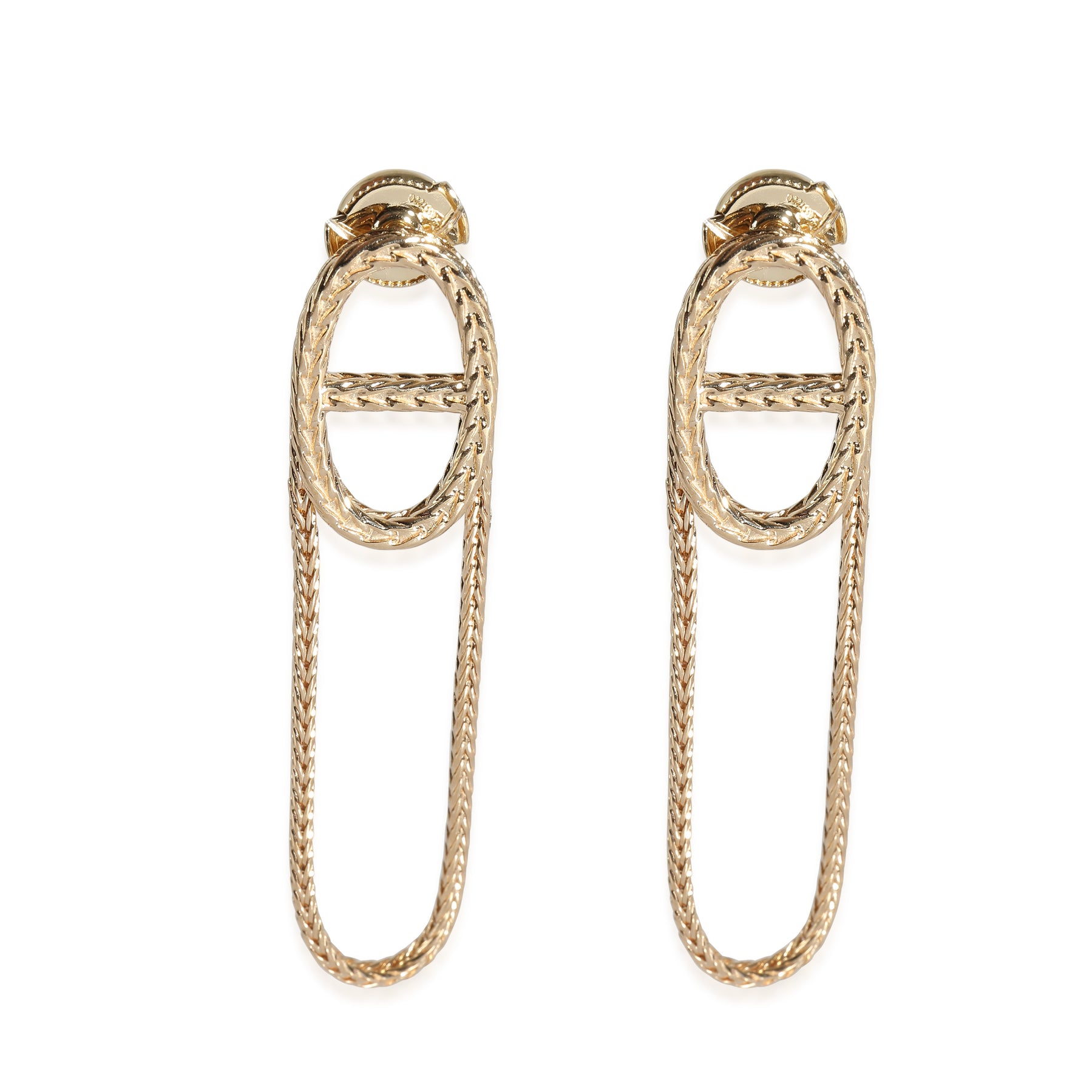 Hermès Chaine d'ancre Danae Ohrringe aus 18 Karat Gelbgold