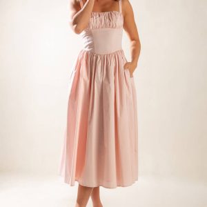 EASILY LOVED Gewebtes Midikleid