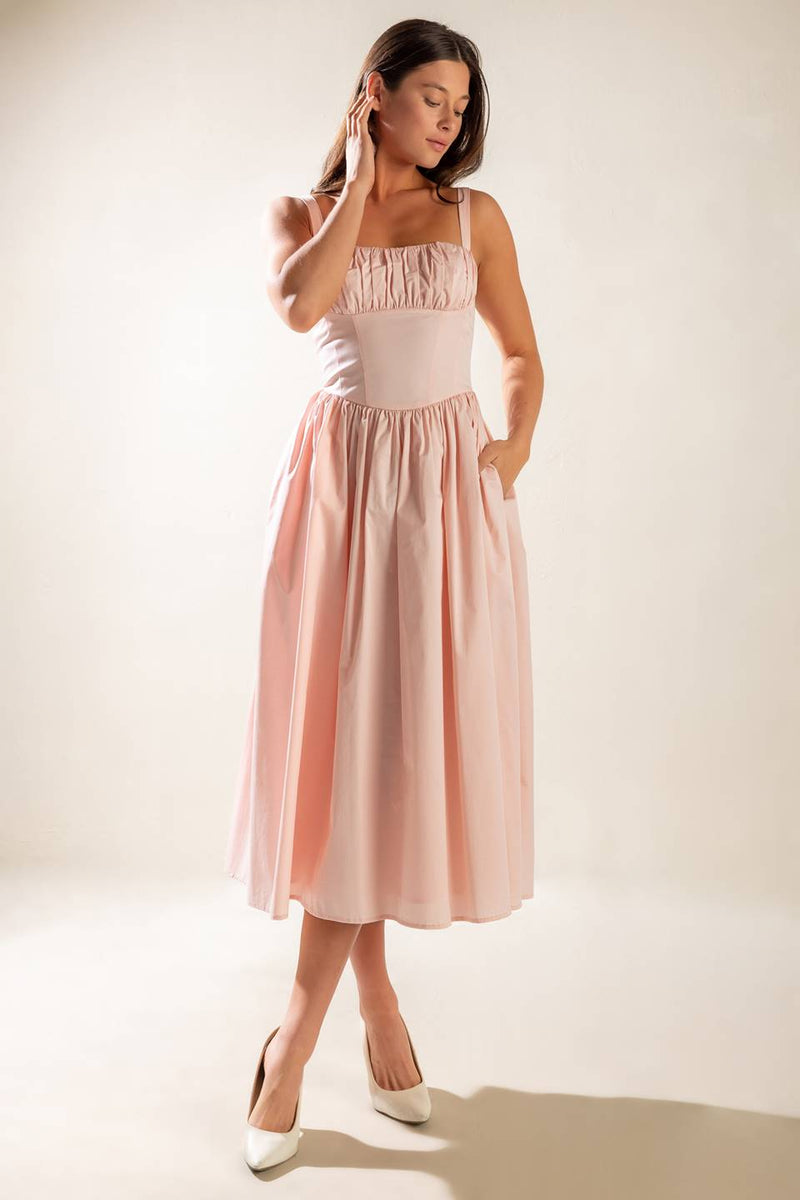 EASILY LOVED gewebt MIDI Kleid