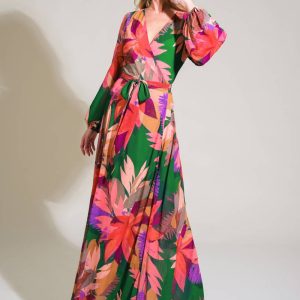 Honig Umarmung gewebt Maxikleid