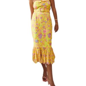 Raisa Tube Midikleid in gelb 7748973264956