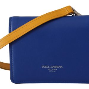 Dolce & Gabbana Kalb Leder Schultergurt Kartenhalter Herren Geldbörse