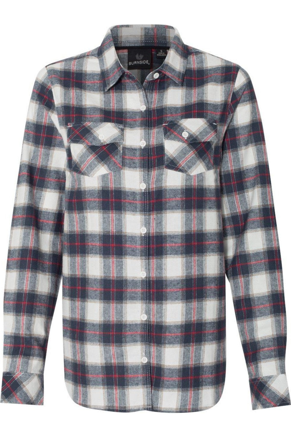 Burnside Damen Garn-gefärbte Langarm Flanell Hemd