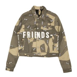 Vlone Friends Jeansjacke – Desert Camo