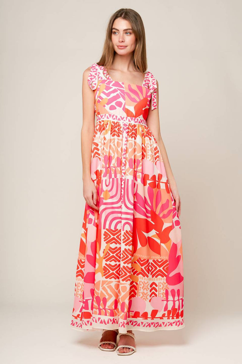 DRIVE-IN MOVIE gewebt MAXI KLEID