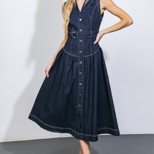 DEEP IN MY SOUL Denim Midikleid