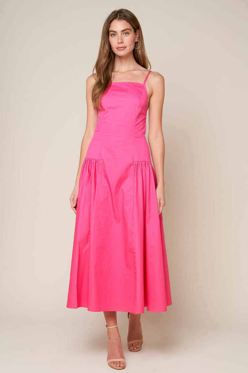 SLEEK ESSENCE gewebt MIDI Kleid