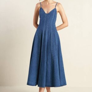 ROSEWOOD ROMANCE Denim Midikleid