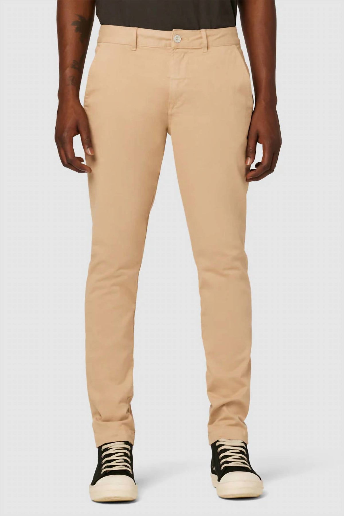 Klassische schlanke gerade Chino Hose in Mokka