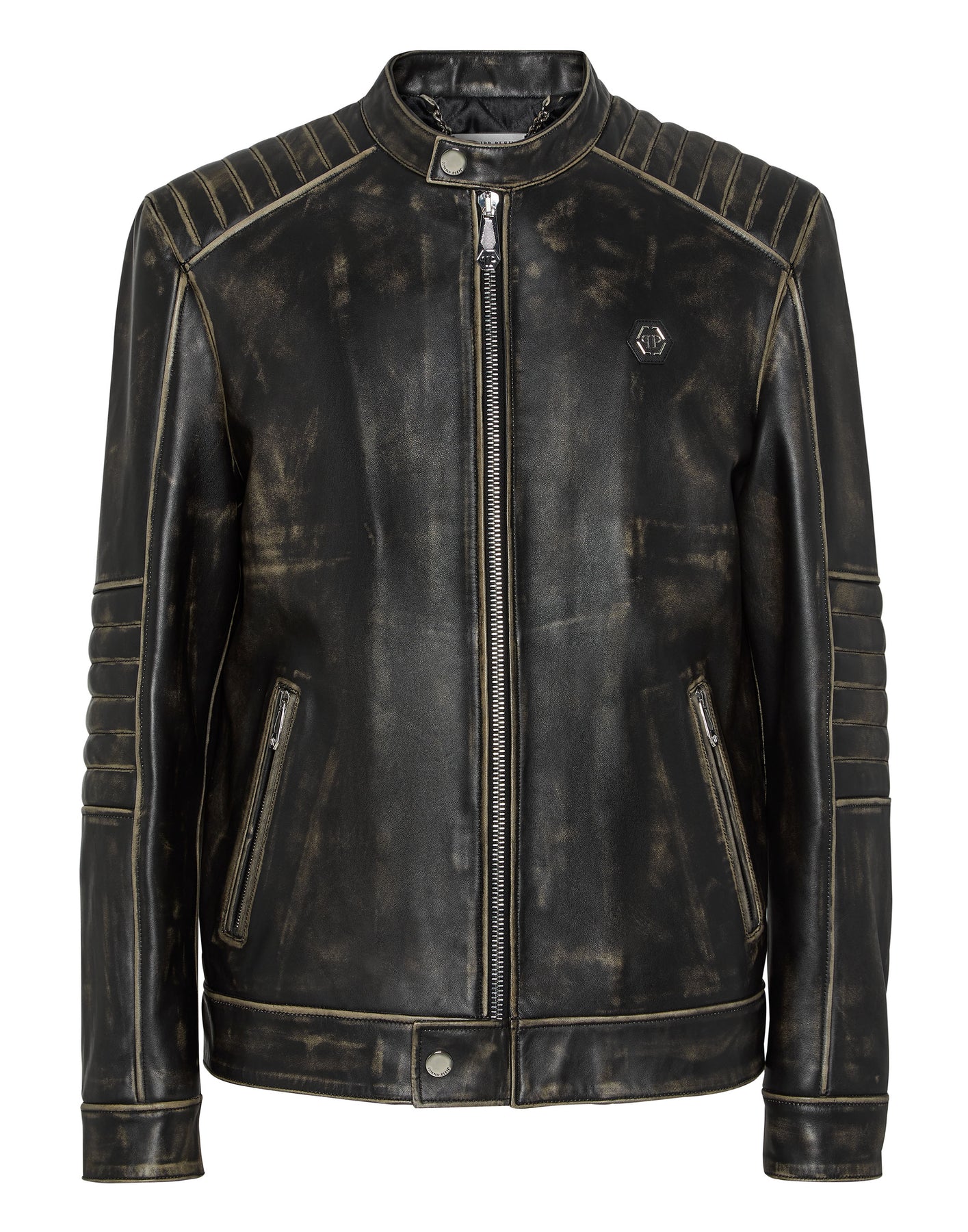 Leder Motor Jacke