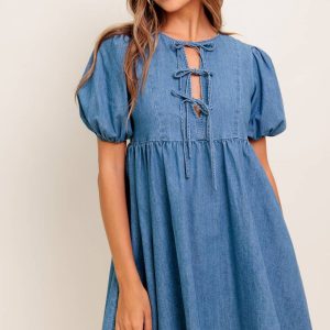 SUNSET GETAWAY Denim Minikleid