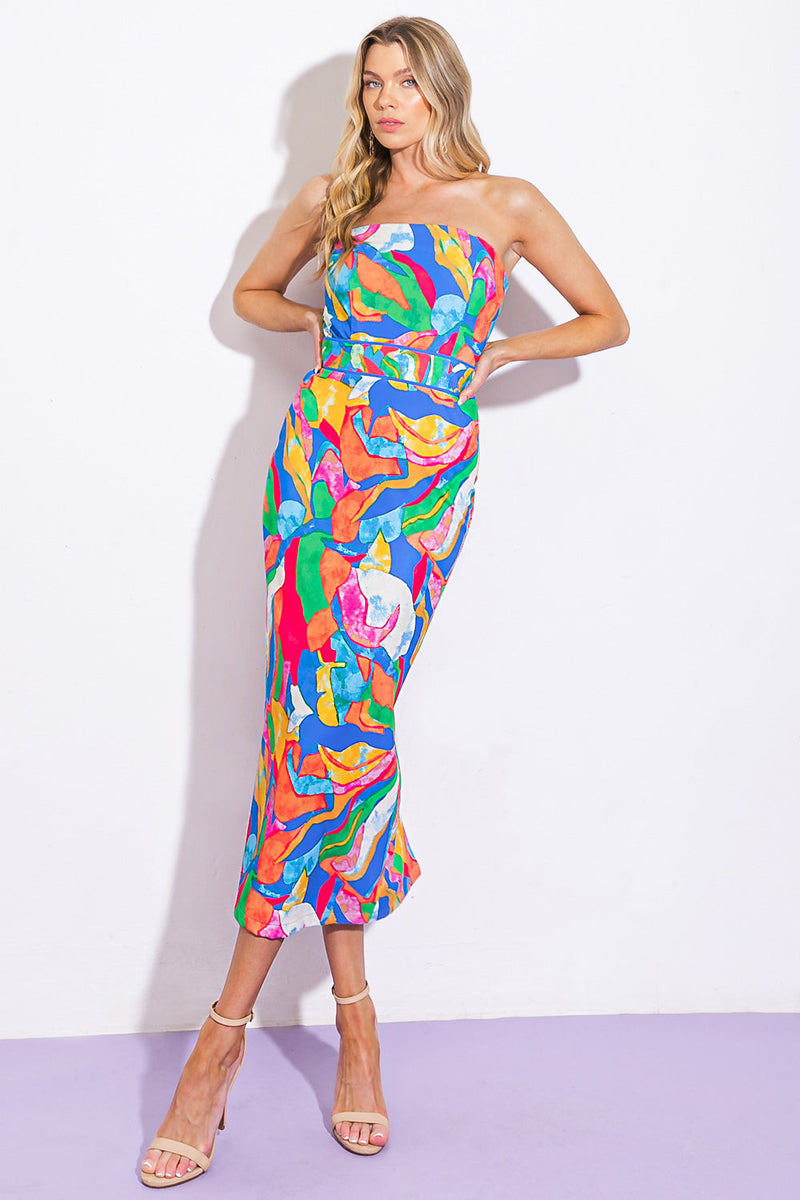 SEEKING SUN PONTI MIDI Kleid