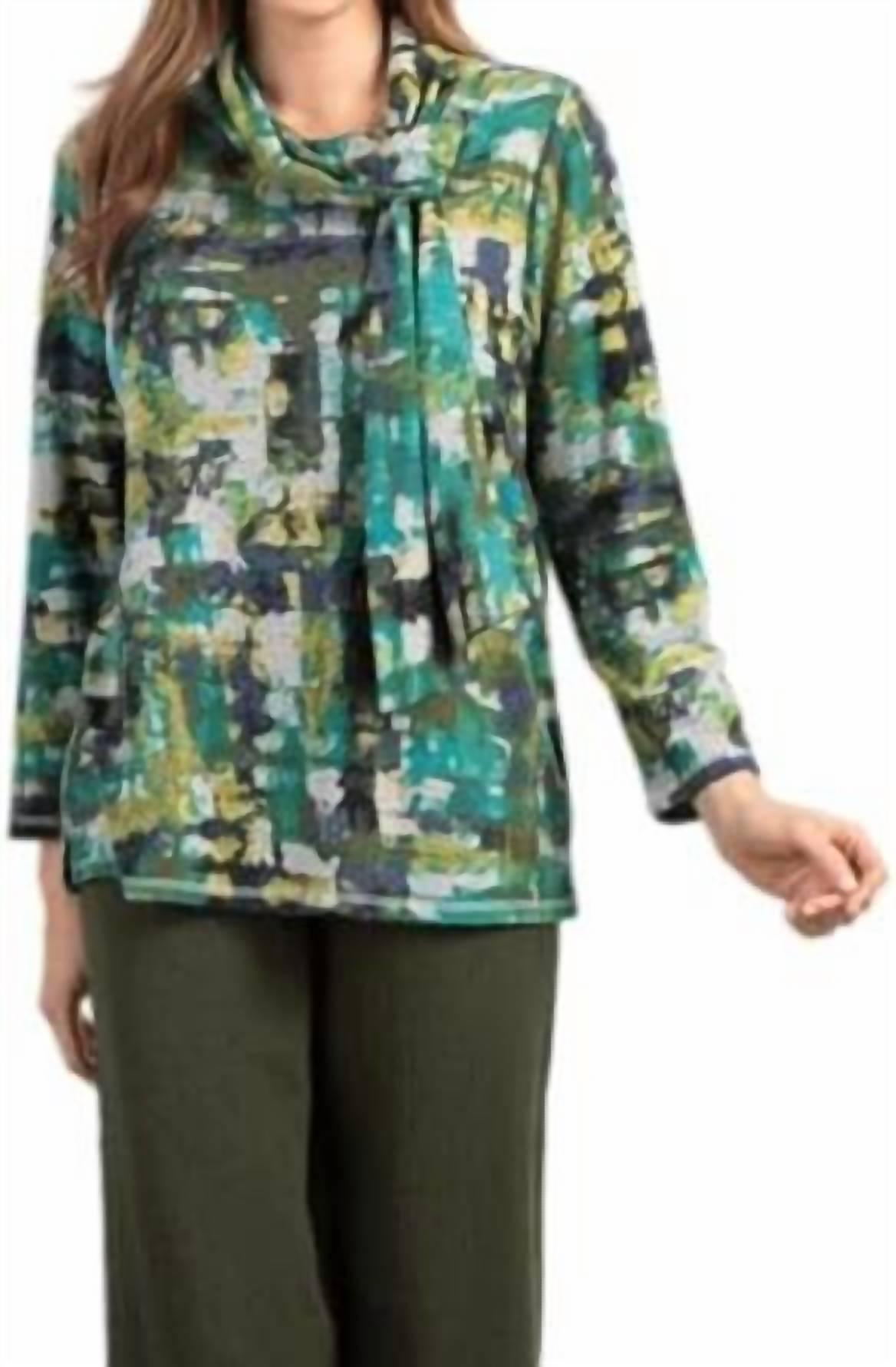 Krawattenpullover in Guac