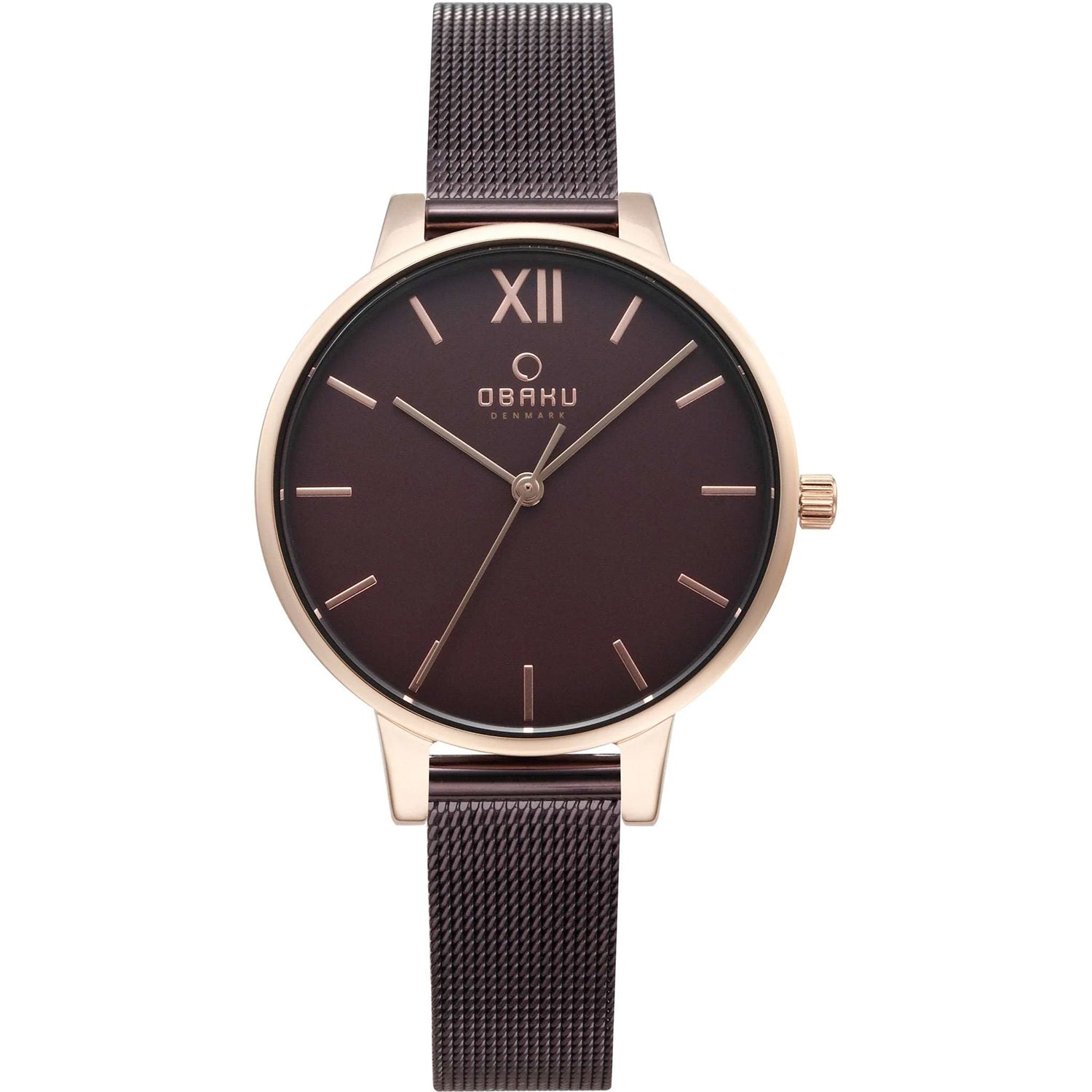 Obaku Damen Walnuss Braun Dial Uhr