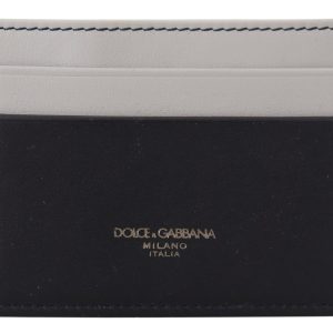 Dolce & Gabbana Two Tone Leder Mania Kartenhalter Herren Geldbörse