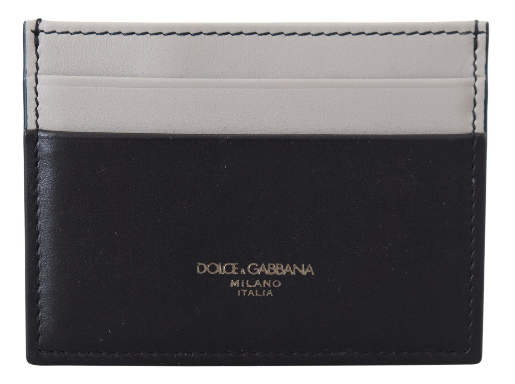 Dolce & Gabbana Herren-Geldbörse mit zweifarbigem Mania-Kartenetui aus Leder