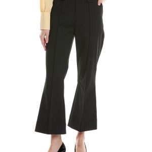 GANNI Streckstreifen bootcut high-Taille Erntehose