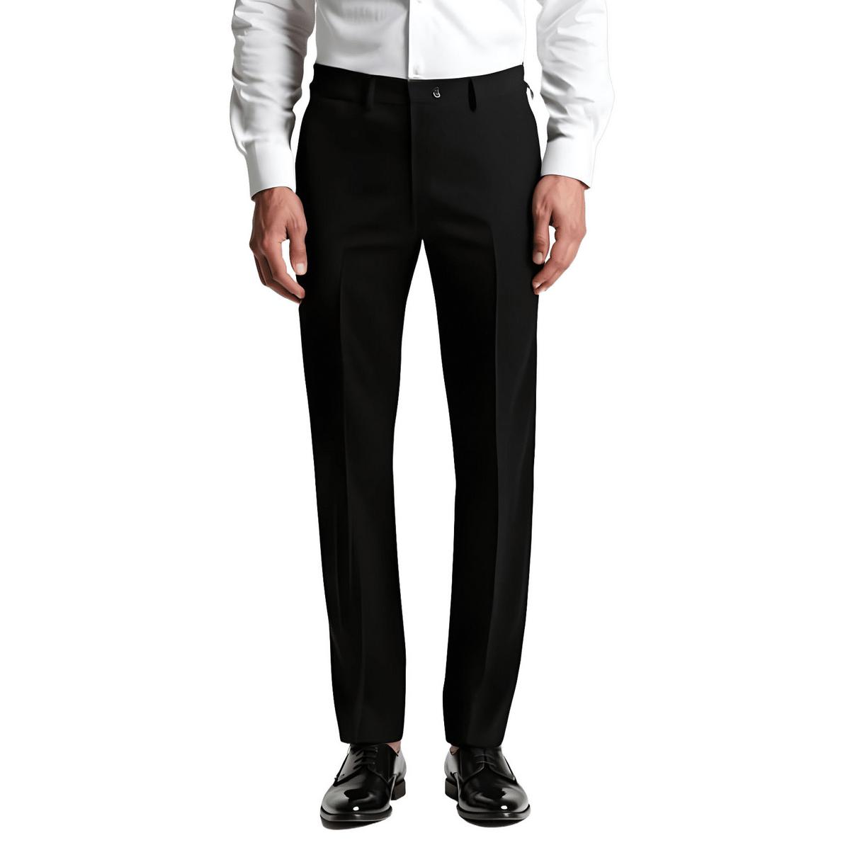 Helloway Satin Besatz Wolle formelle Hose