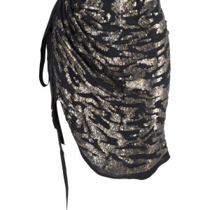 Isabel Marant Pailletten-Minirock aus schwarzer Seide
