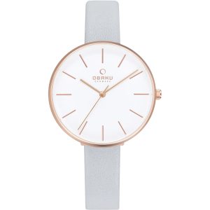 Obaku Damen Viol weiß Zifferblatt Armbanduhr