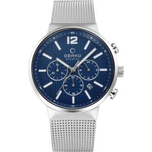 Obaku Herren Sturm blauen Zifferblatt Armbanduhr