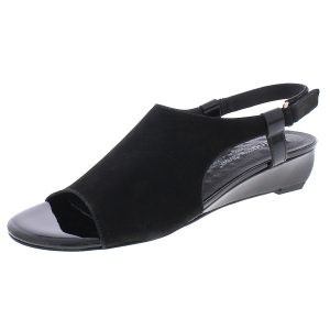 Daphne Leder Knöchelriemen Keil Sandalen