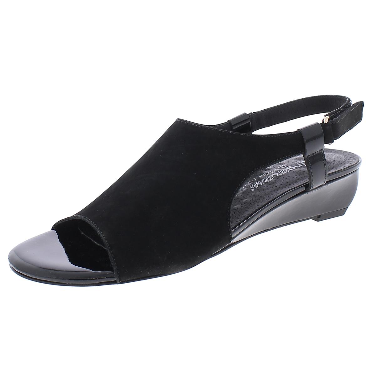 Schwarze Leder Pumps von Daphne – Keilsandalen