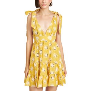 Brooke Lochstickerein bestickt Minikleid
