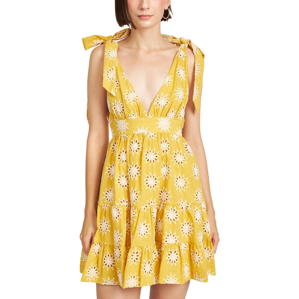 Brooke Eyelet gesticktes Minikleid