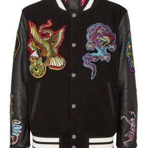 College Bomber Leder Ärmel Tattoo Patches