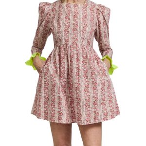 Square Neck Mini Prairie Kleid in Oxwick 7827052494908