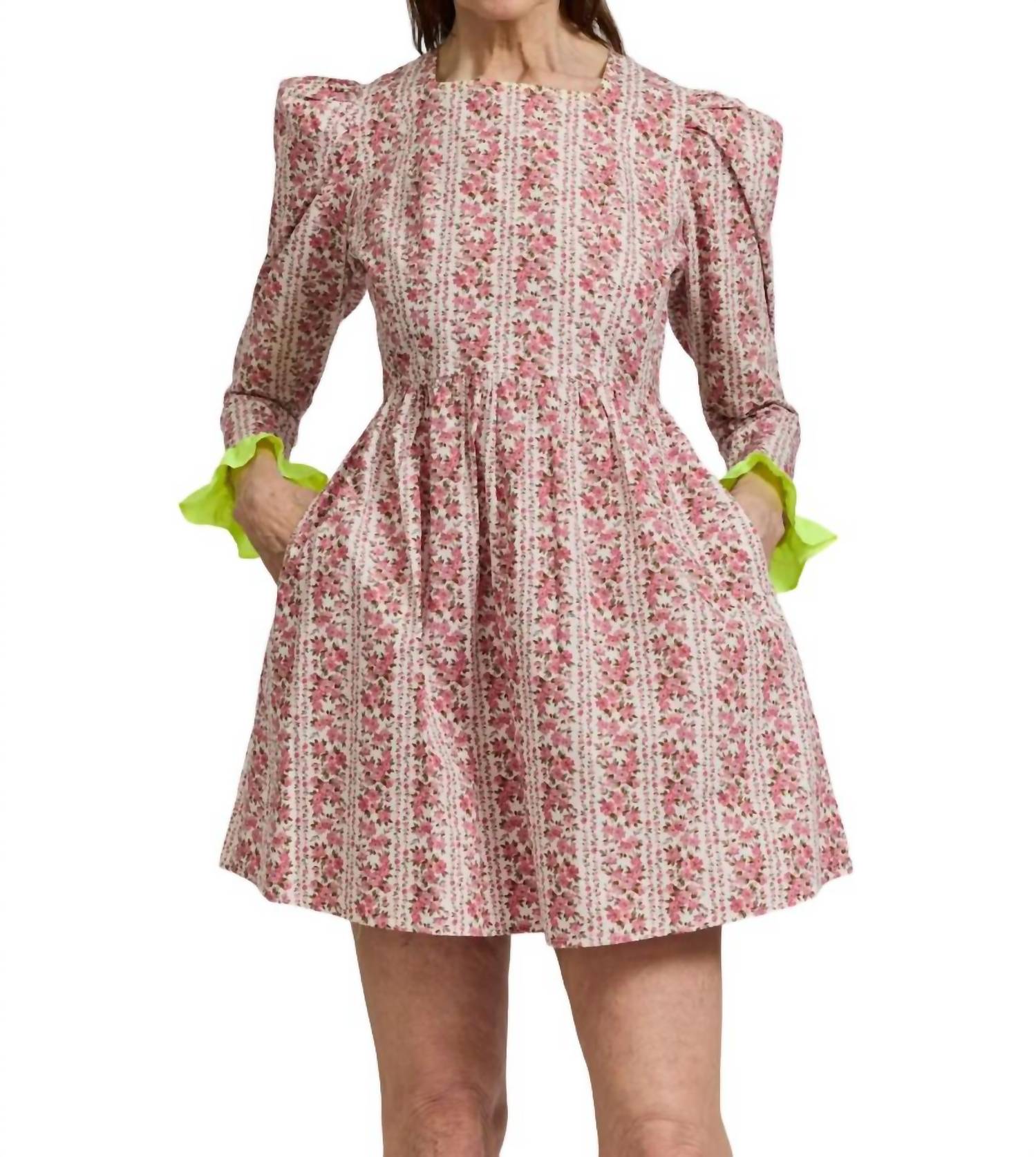 Quadratischer Ausschnitt Mini Prairie Kleid in Oxwick