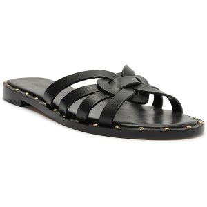 Phoenix Flat Studded Leder Slide Sandalen