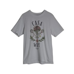 Casablanca Casa Way Grafik-Print-T-Shirt aus weißer Bio-Baumwolle