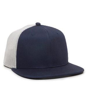 Outdoor Kappe rotlbl103 Marineblau / weiß strukturiert LKW-Hut